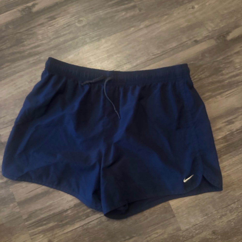 Nike Blue Athletic Shorts Moisture-Wicking Elastic Waistband
